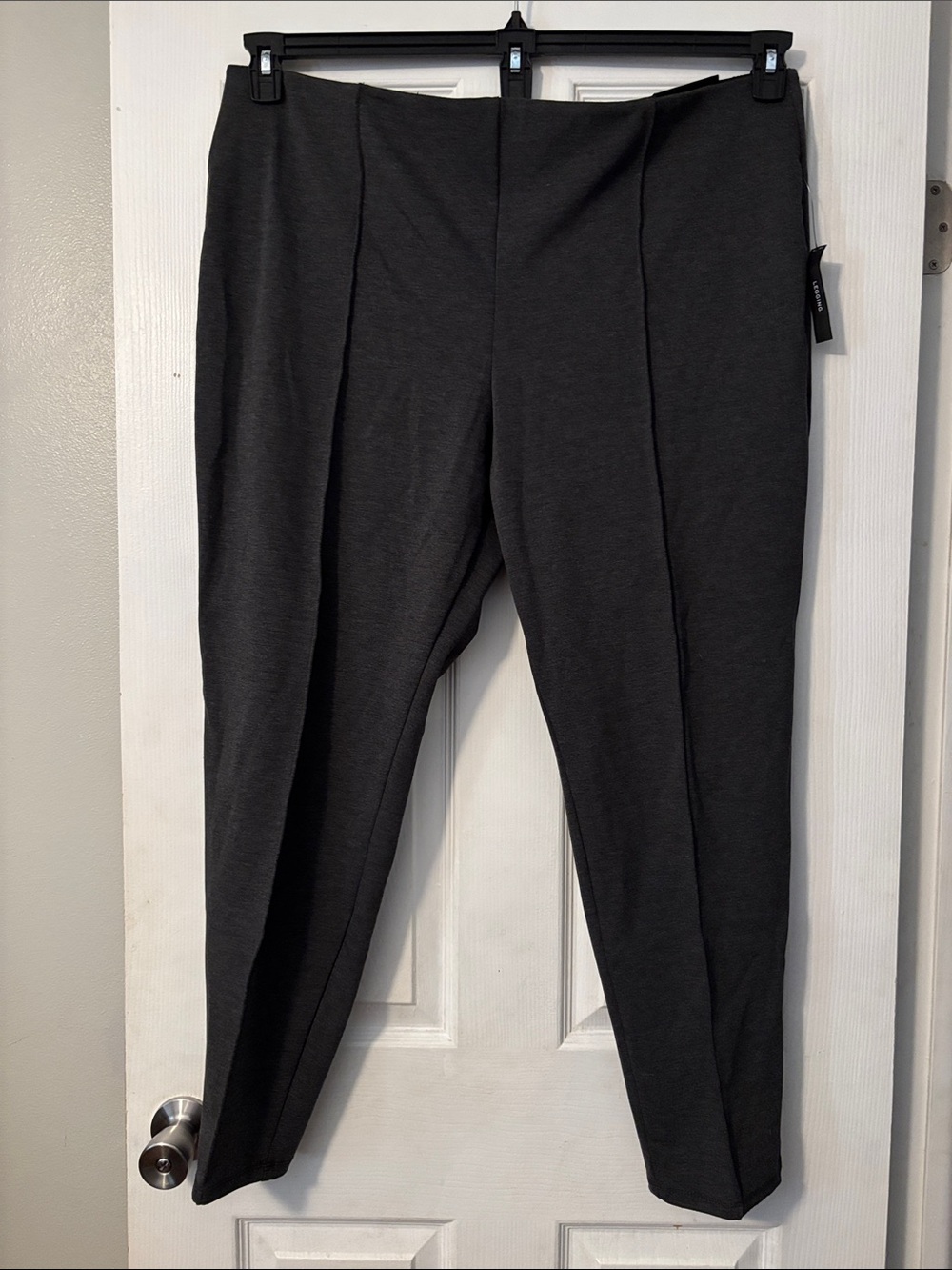 Worthington Charcoal Ponte Leggings with Front Seams